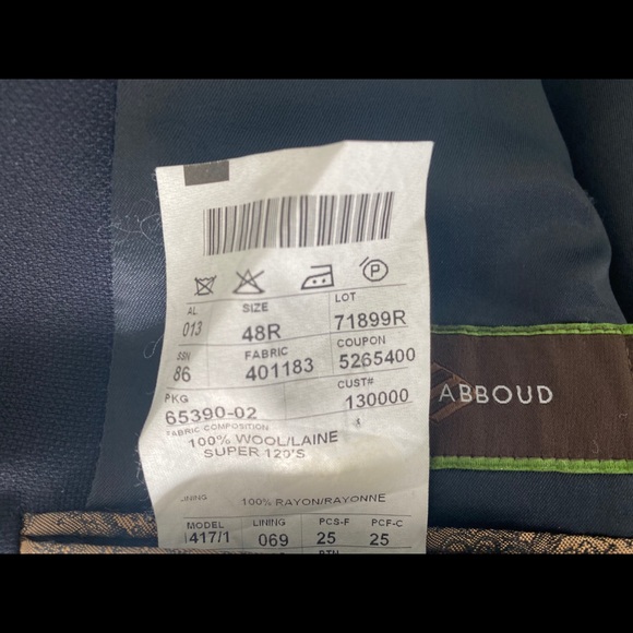 Joseph Abboud 3 Button Navy Sports Coat 48R - Picture 5 of 8